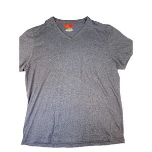 Alfani Slim Fit Mens V-Neck T-Shirt Blue Heather Short Sleeve Size L